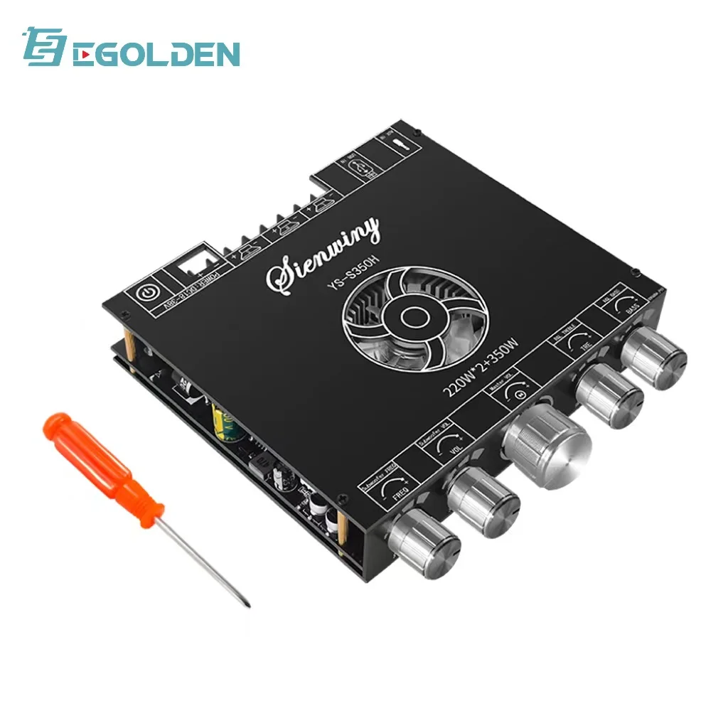 EGOLDEN YS-S350H 2.1 channel TPA3255 Bluetooth power amplifier module subwoofer 220W * 2+350W super 749 8E