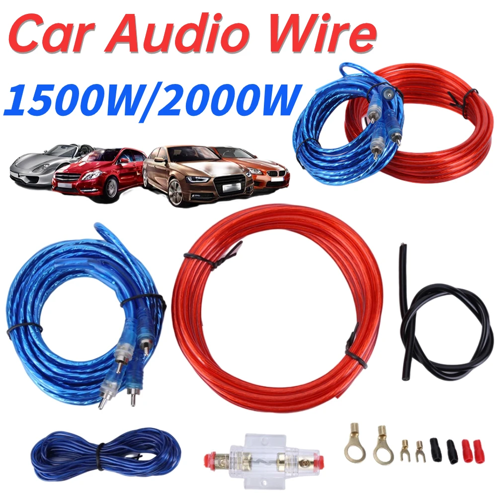 60 AMP 1500W/2000W Car Power Amplifier Wiring Kit 8GA Power Cable Subwoofer Speaker Car Audio Wiring Amplifier Radio Cables audio cable,audio speaker cable,car stereo accessories,audio speaker wiring kit,car amplifier wiring kit