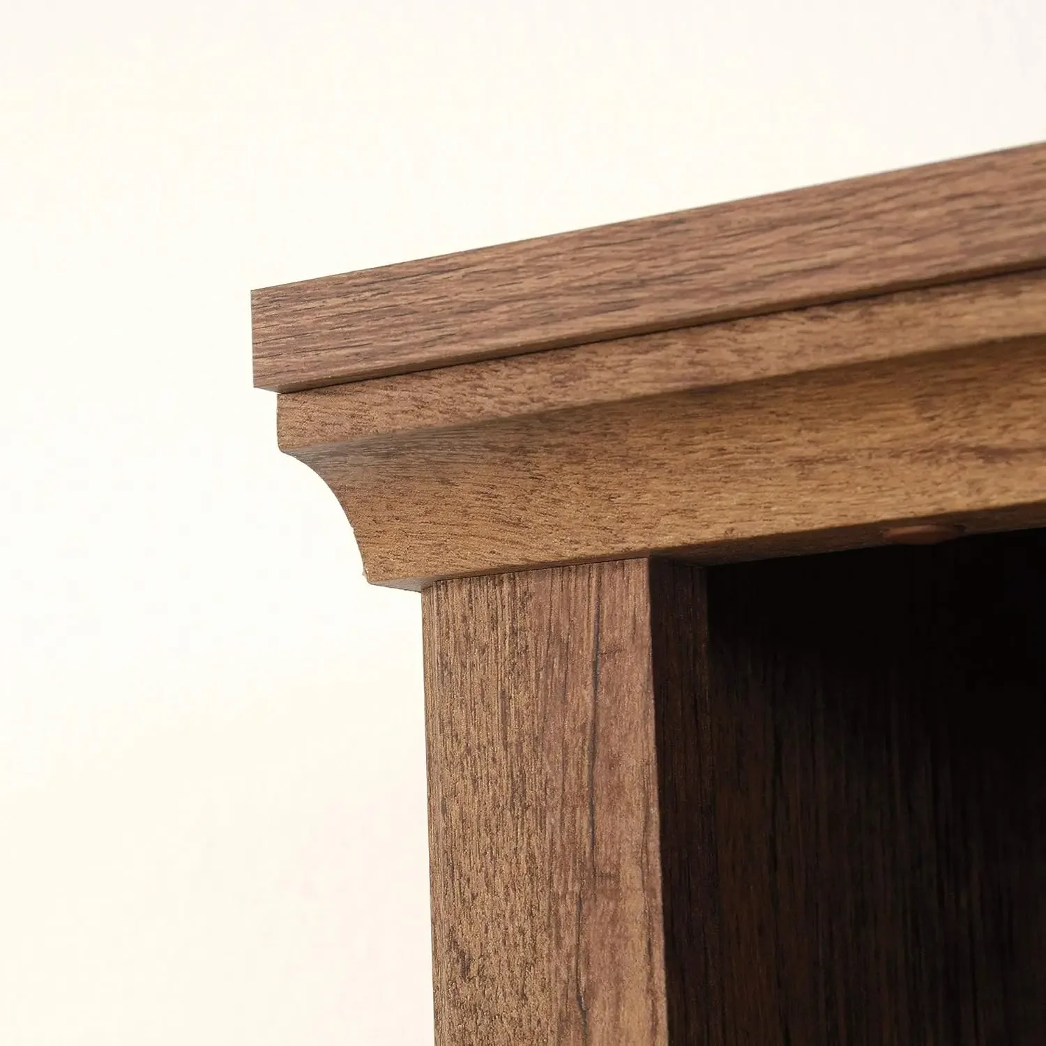 NEW-Select Book Shelf, Bookshelf with Storage, Library Bookcase with Doors and Adjustable Shelves, in Vintage Oak