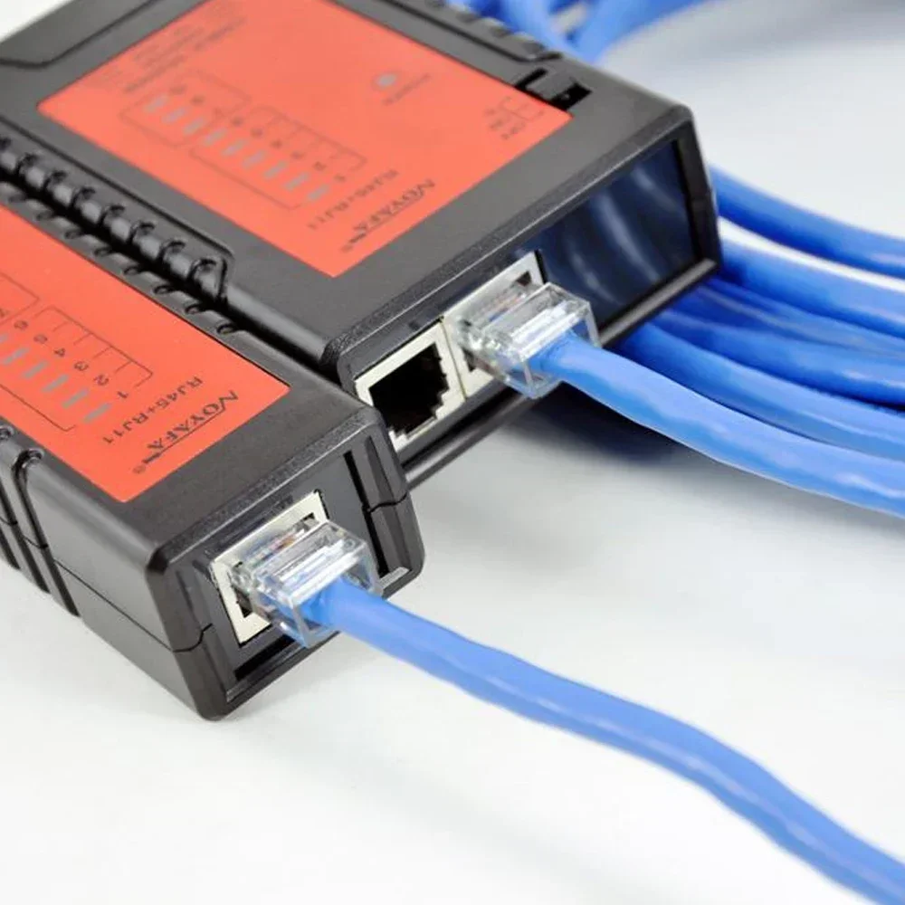 [ NEW] NF-468 Ethernet Cable Tester RJ45 CAT5E CAT6 LAN Cable Tester Network Test Tools For UTP/STP Line RJ11 RJ12 Wire Chec