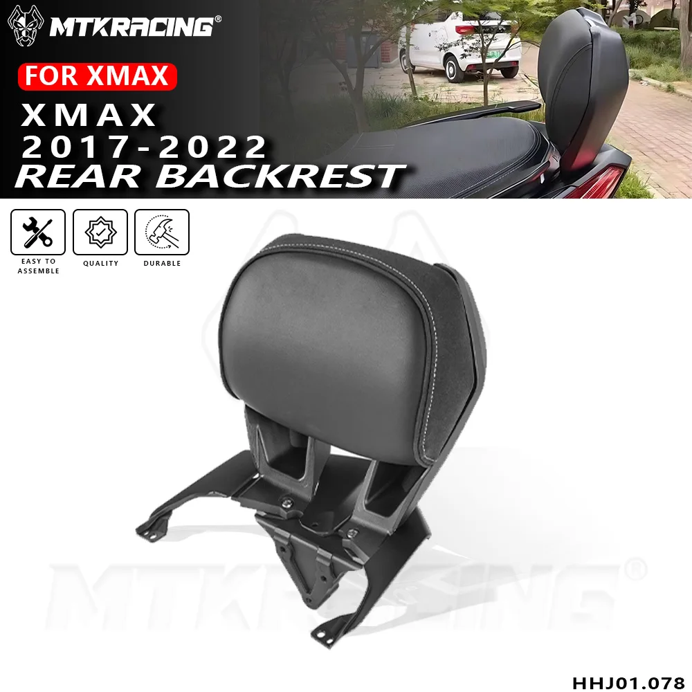 MTKRACING - Repose-dos pour passager arrière de moto - Coussin de dossier pour Yamaha X-MAX XMAX 125 300 2017-2025