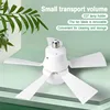 LED Ceiling Fan with Lamp and Remote Control Dimmable 3-Speed Fan Silent Timed AC85-265V for Bedroom Living Room 4