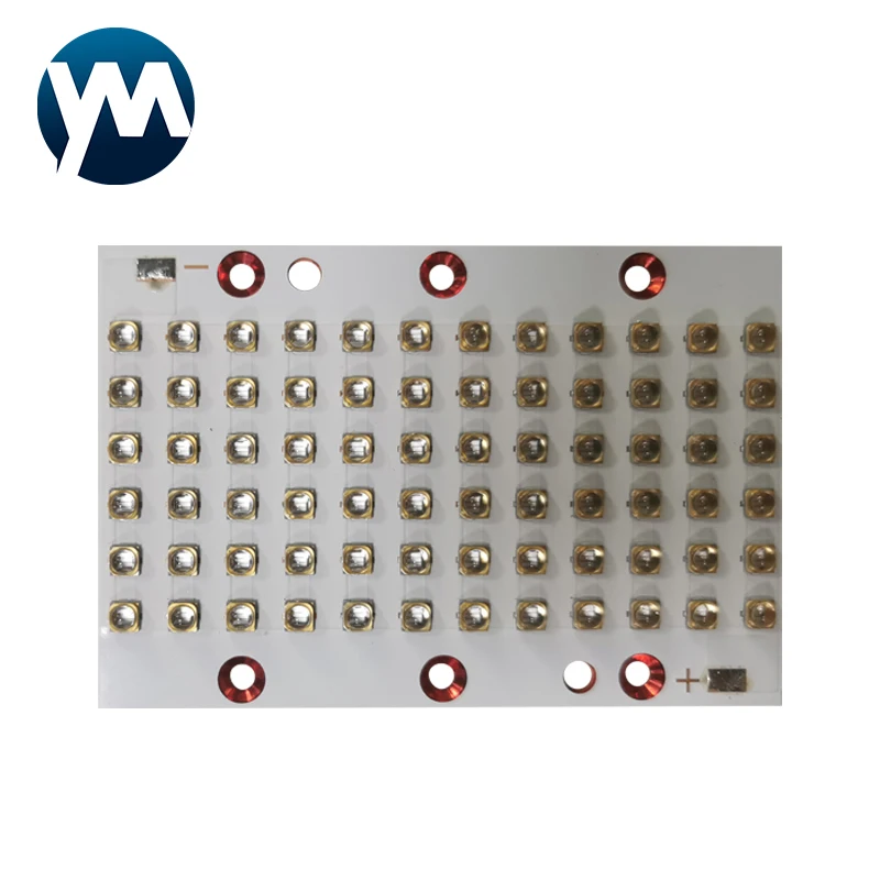 LED UV Lamp Module for Printers 216 Watts Violet 3535 Gold Plated Bracket 365nm 370nm 380nm 385nm 395nm 400nm 405nm 59*87mm