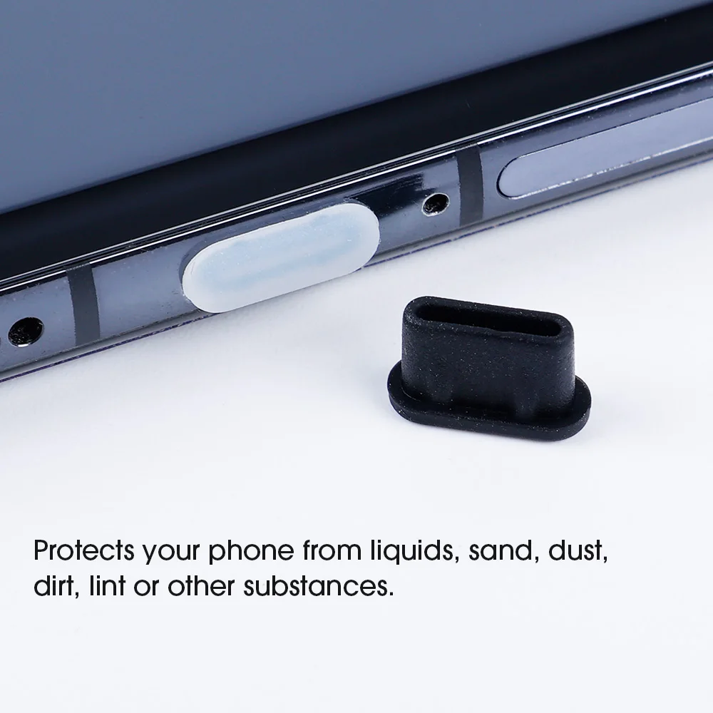 50ks type-c prach kolíček USB nabíjení levý bok lodi ochránce silikon anti-dust kolíček obal čepice pro Samsung Huawei Xiaomi telefon dustplug