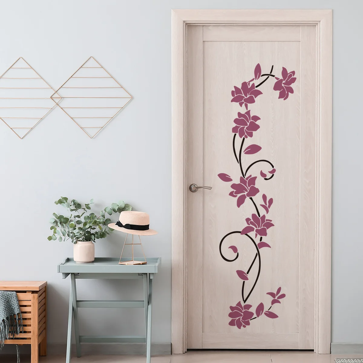 

Originality Flower vine Series Wall Stickers Self-adhesive Removable PVC Home Decor for Living Room Bedroom Restaurant