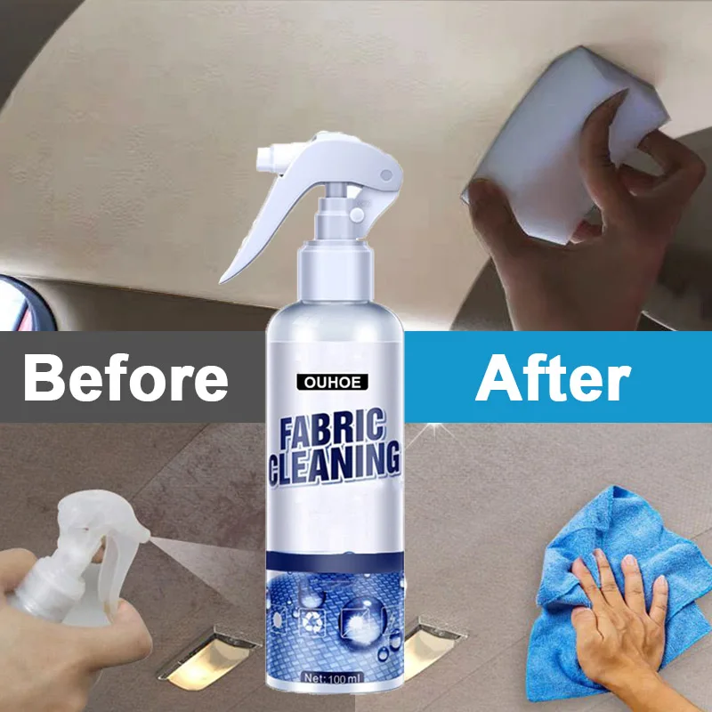 Car Interior Cleaning Agent Ceiling Cleaner Car Cleaning Tools Leather Flannel Woven Fabric Roof Dash Water-free Agent car cleaning agent