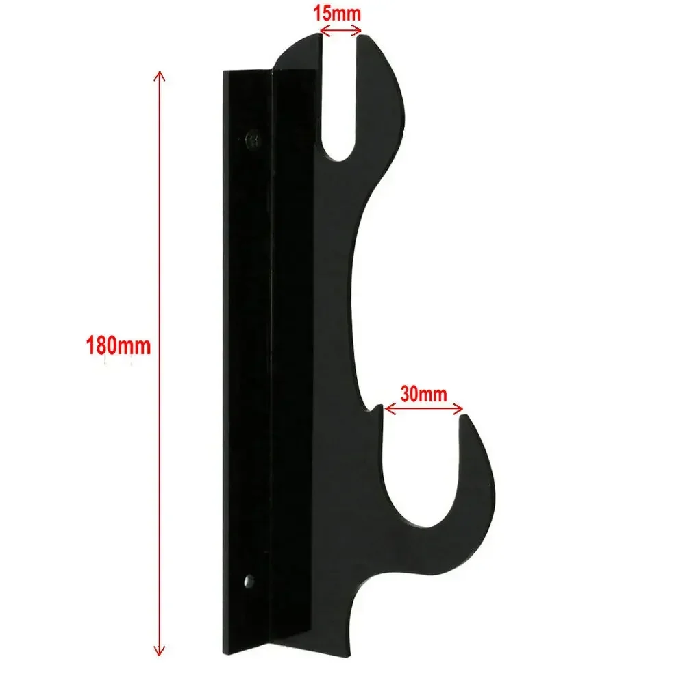 2Pcs Acrylic Sword Wall Mount-Samurai Katana Hanger Rack (Black/Clear),Transparent Display Holder for Weapon Collection