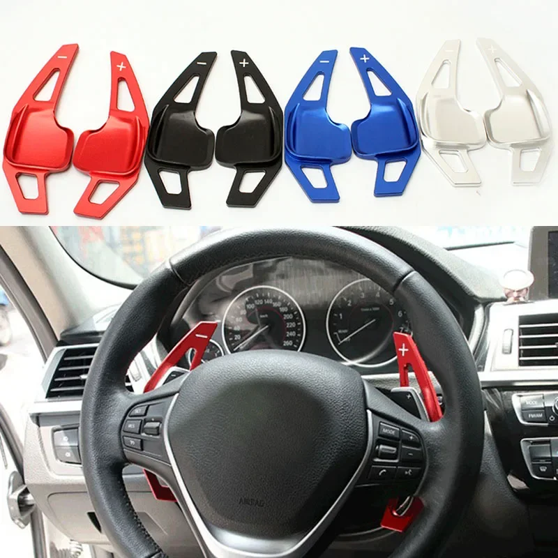

2Pcs Aluminum Car Steering Wheel Paddle Shifter Gear Shift Shifter Extension for BMW 1 2 3 4 5 6 7 X1 X2 X4 X5 X6 I8 F10 F30 F18