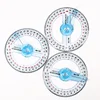 Hot Sale Circular 10cm Plastic 360 Degree Pointer Protractor Rulers Angle Finder for Student Stationery Gift Protractor 2023 New 6