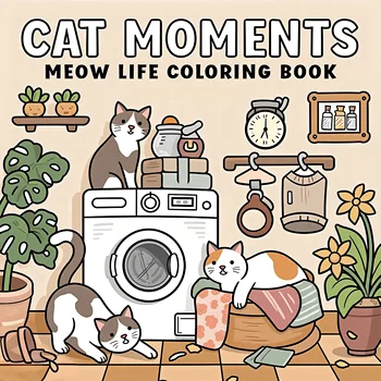 Cat Moments Coloring Book 1