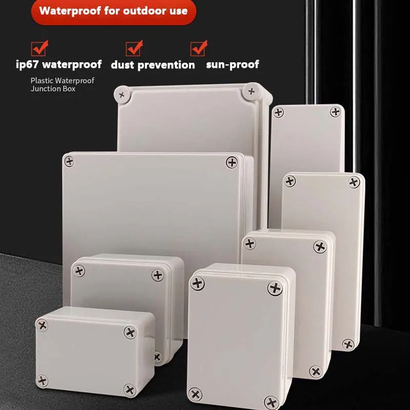 Plastic ABS Junction Box Screw Cable Custom Waterproof Junction Box Ip67 Outdoor Electrical Enclosure Electrical Distribution Box Electronic Enclosure Case