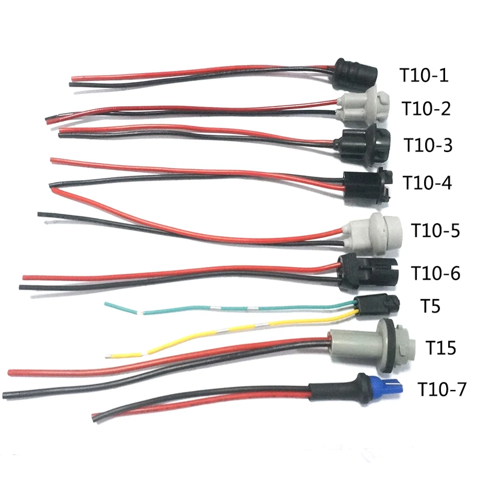 Uxcell 5-Pack T5 Dashboard Light Sockets | 2-Wire Replacement Socket For Auto Car Interior Lights