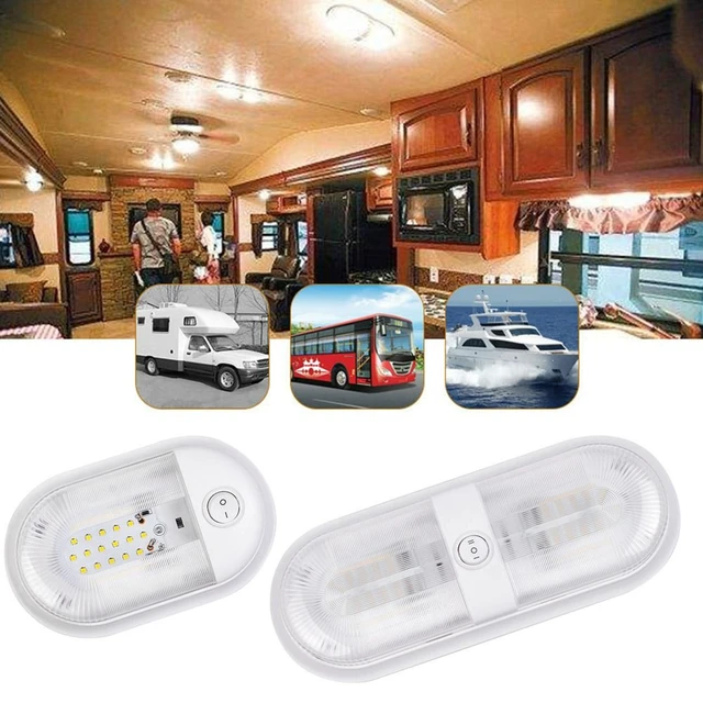 12-24v 180led Dimmable Led Light Rv Interior Ceiling Dome Light With Switch  For Camper Trailer Boat Van Lighting - Rv Parts & Accessories - AliExpress
