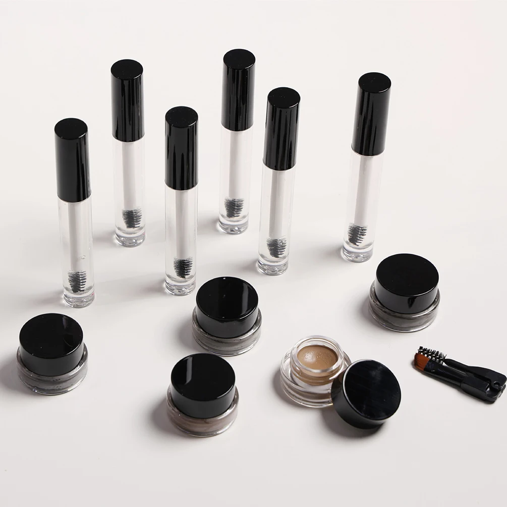 

10 Colors Transparent Eyebrow Raincoat Cream Brush 3-in-1 Set Private Label Setting Fluid Lasting Waterproof Brow Tint