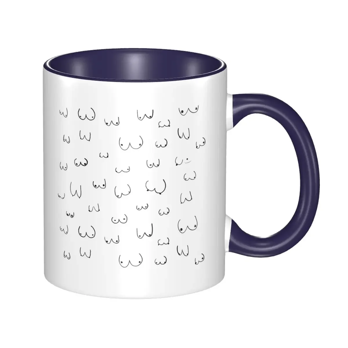 Boobie Boob Print! Mug Funny Ceramic Coffee Cups Tea Mugs Milk Cup Drinkware Gift for Friends