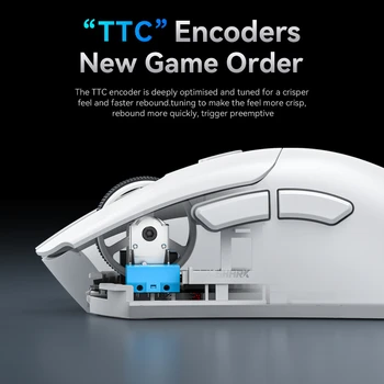 Attack Shark R1 Bluetooth Mouse,18000dpi,PAW3311,Wiredless Tri-mode Connection, Macro Gaming Mouse 6