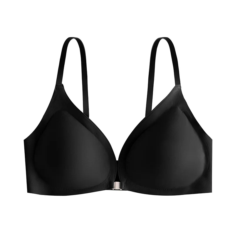 Women Front Button Bra Camisoles Tanks Underwear Single Breasted Front Gather Up V Neck Casual Soft Comfortable