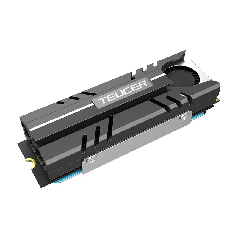 Teucer M.2 Nvme Ssd Dissipador de Calor 2280 Disco de Estado Sólido Circulação ar Refrigerador do Dissipador de Calor Gaxeta com Almofada Térmica Acessórios para Computador - Imagem 3