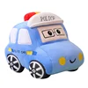 30/40cm Police Auto Taxi Ambulance Pillow Stuffed Blue Yellow White Cute with Eyes Traffic Car Transportation Plushie Gift 6