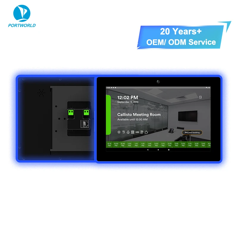 2026 선월드 YC-LE101T 초슬림 디자인 10인치 LED 조명 내장 컨트롤 패널 WiFi POE 태블릿 회의 디스플레이 투야 대시보드