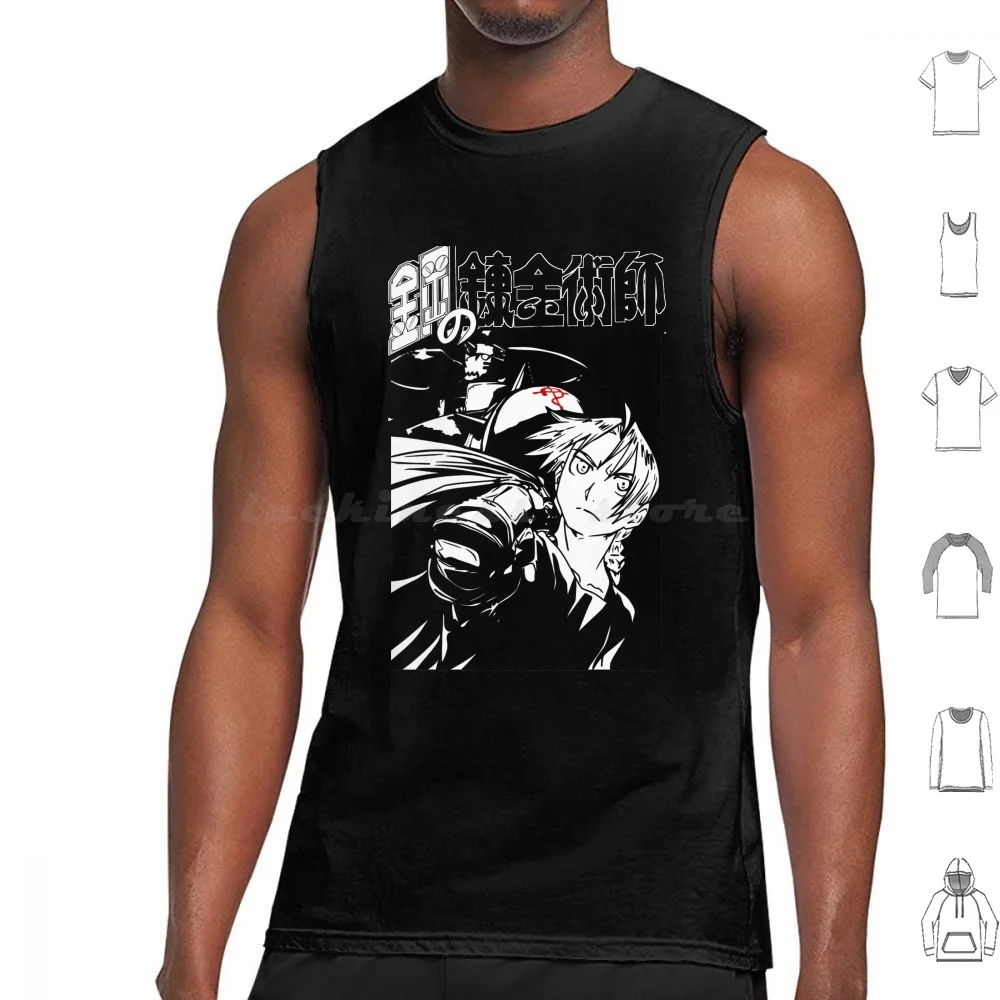 Fullmetal Alchemist Canotte Gilet Senza Maniche Fullmetal Alchemist Full Metal Alchemist Anime Manga 90S Retro Edward Elric