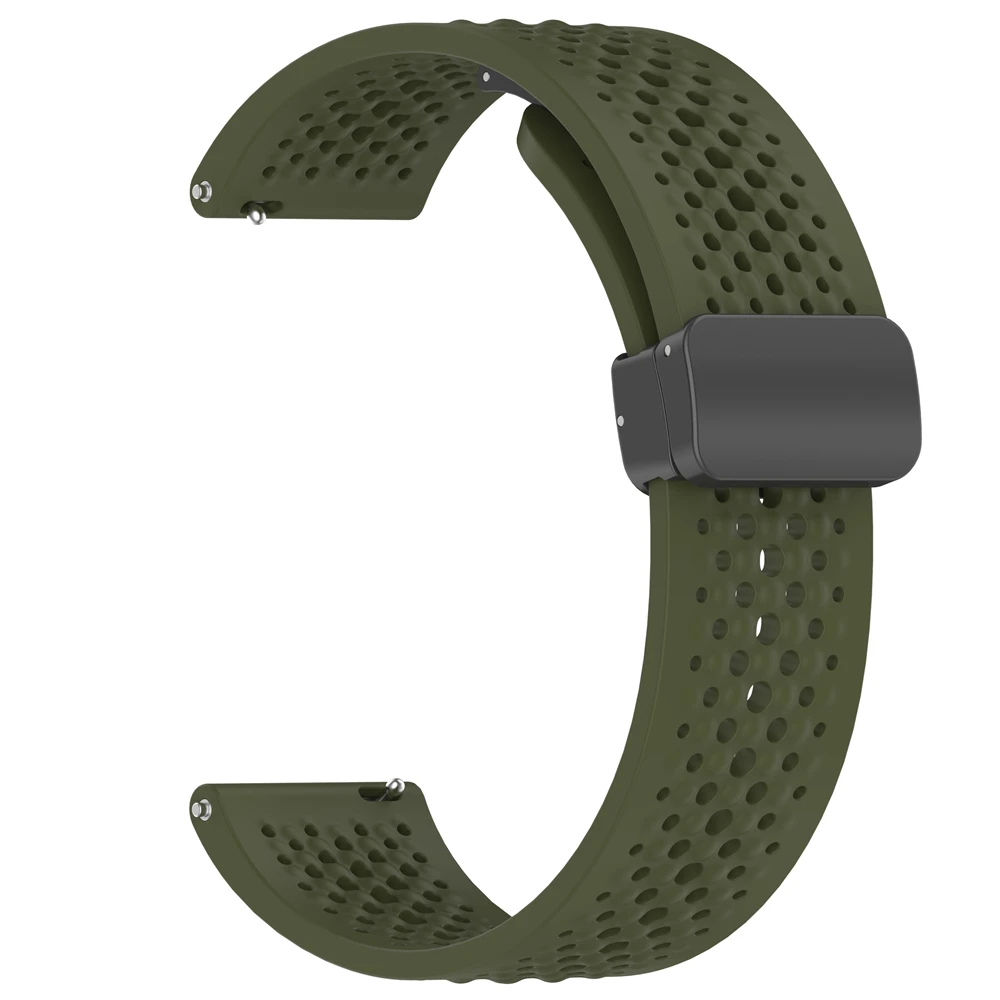 Enhanced Silicone Strap with Magnetic Clasp - 20mm/22mm