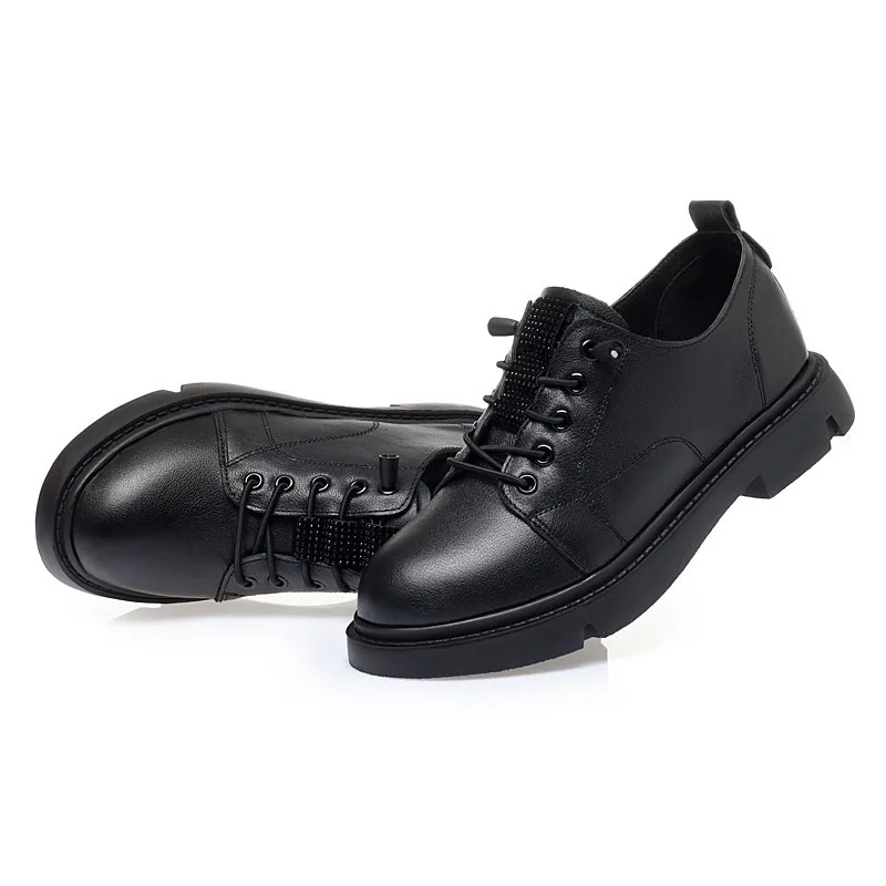 AIYUQI Women Spring Shoes Lace Up New Genuine Leather Fashion Oxford Shoes Ladies Non-slip Large Size Female Student