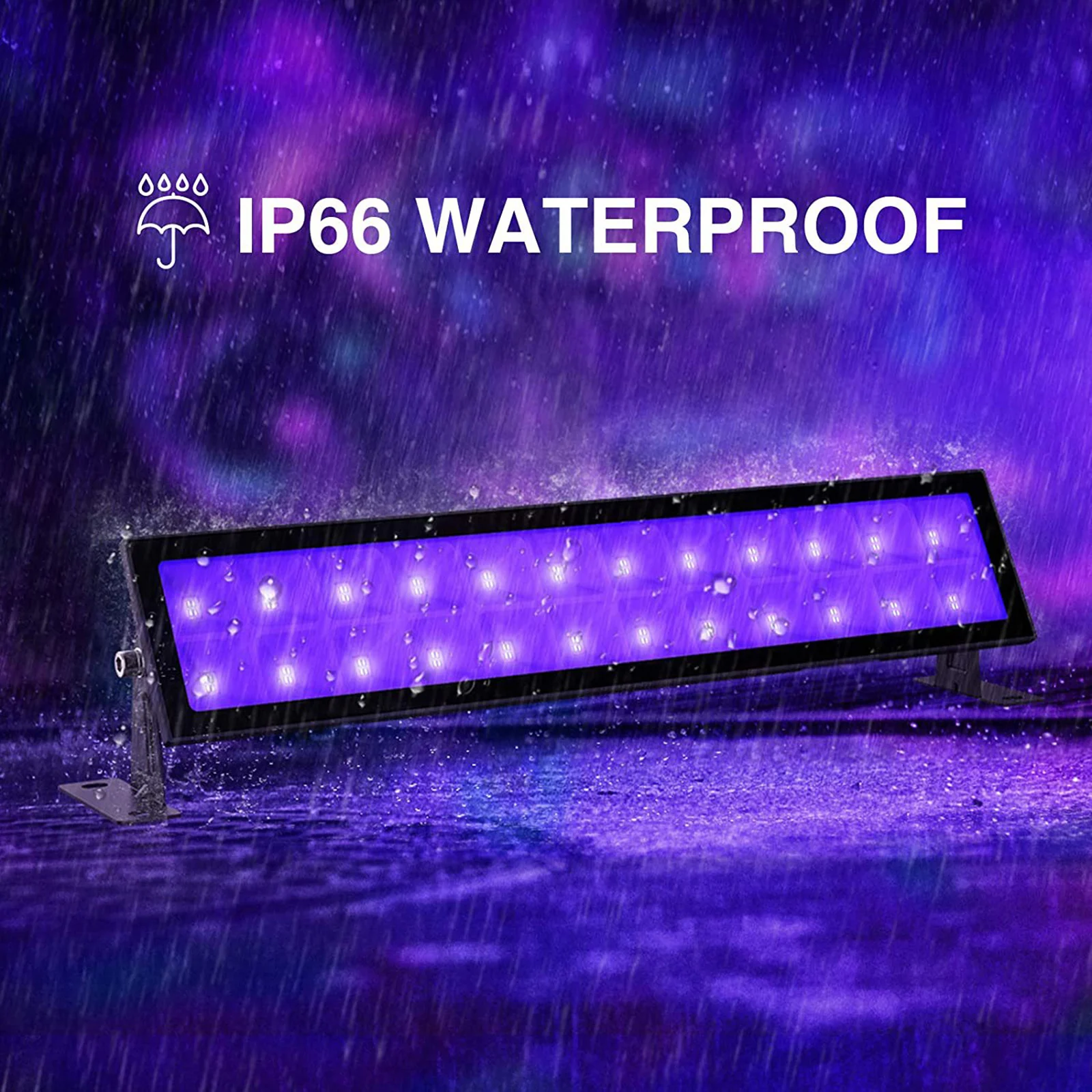 48W 72LEDs RGB Light UV Black Light Wall Washer Bar Stage Lights for Gallery Church Wedding Birthday Party Stage Lighting