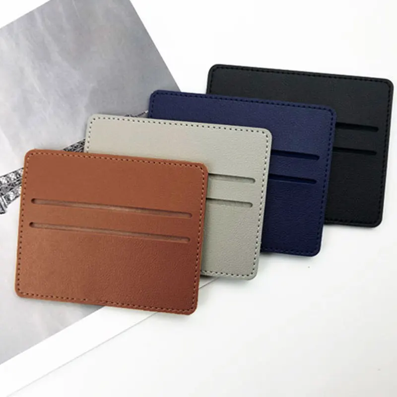 

Модный новый женский мини кошелек для удостоверения личности из искусственной кожи ультратонкий кошелек для студентов сумка для карт Однотонный мужской деловой чехол для кредитных карт