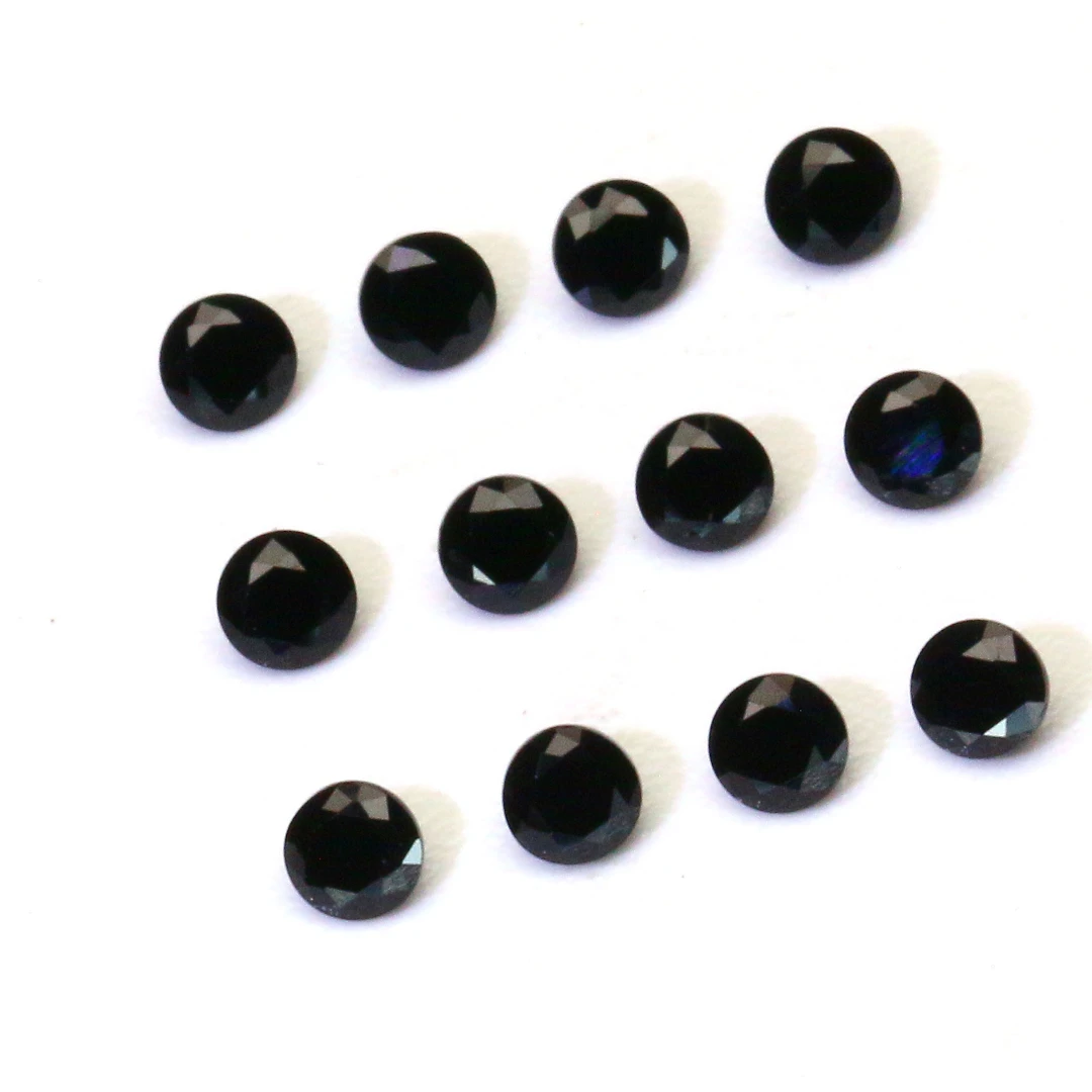 

Hot Popular 0.9-6.0mm Round Cut Natural Loose Gemstone Black Spinel