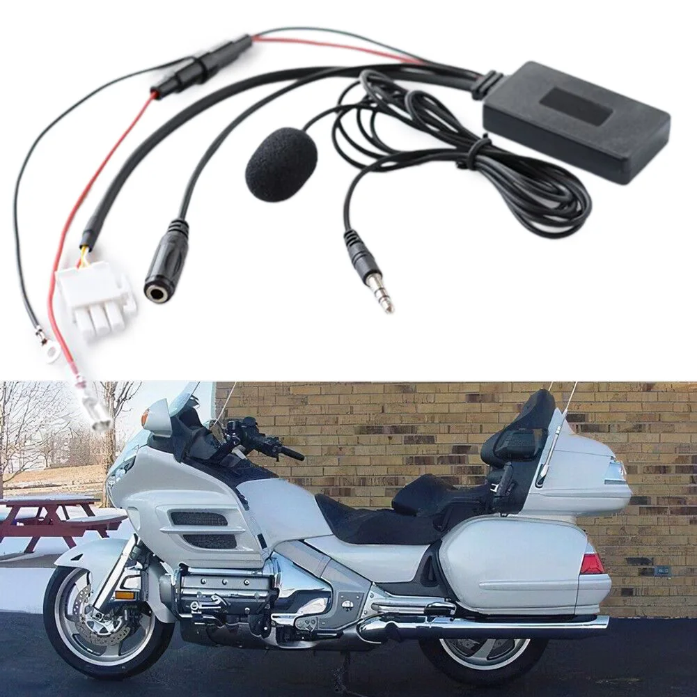 Adattatore Bluetooth Per Honda Gl1800 Audio Navi Bluetooth Wireless Aux Cable Adapter + Mic Bt Call Vivavoce Accessori Moto