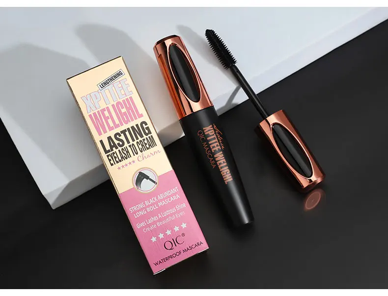 1pcs 4D Mascara Thick Slender Curly Waterproof and Sweatproof 24h Lasting Effect Without Smudge Mascara Makeup Tools