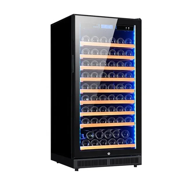 Compressor Cooling System 50 Bottle Wine Cooler and Beverage Center Counter Top 50 Inch High with Wine Glass Rack Chiller