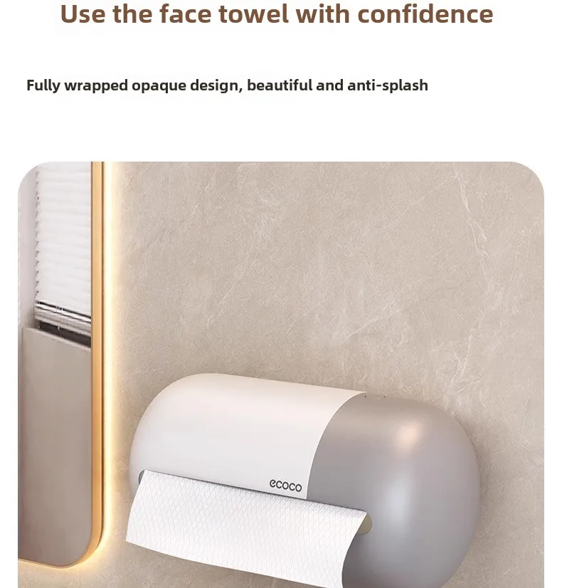 Ecoco Multi-Functional Wall-Mounted Tissue Box With Tissue Inside