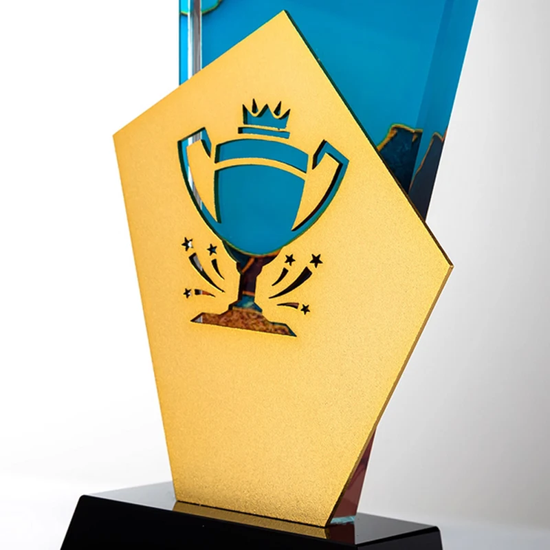 Customized High-end Metal Crystal Trophy, Excellent Staff Company Annual Meeting Awards, Home Decorations Outstanding Medal, 1Pc