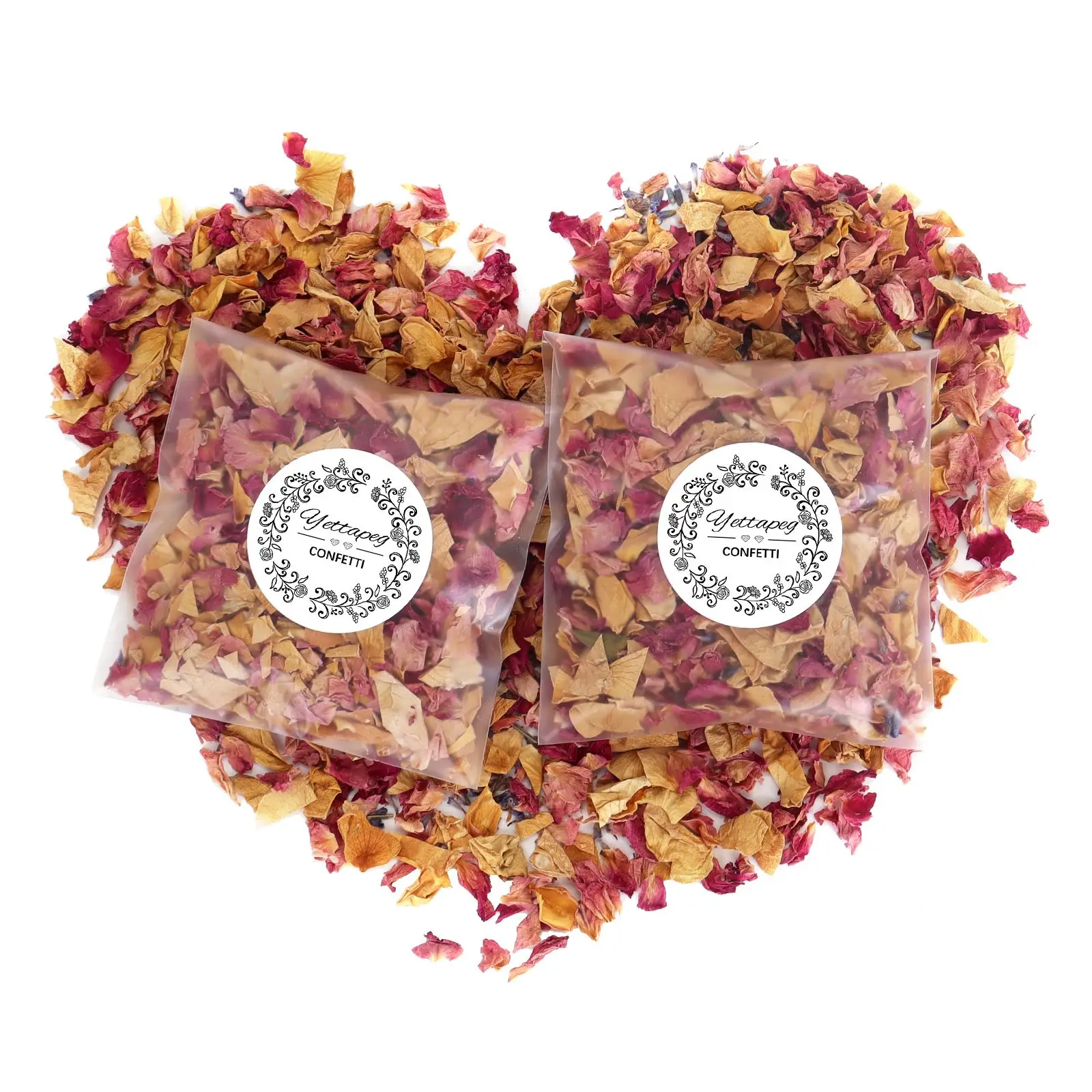 

20 шт., розы с конфетти, 100% Натуральные сушеные цветы