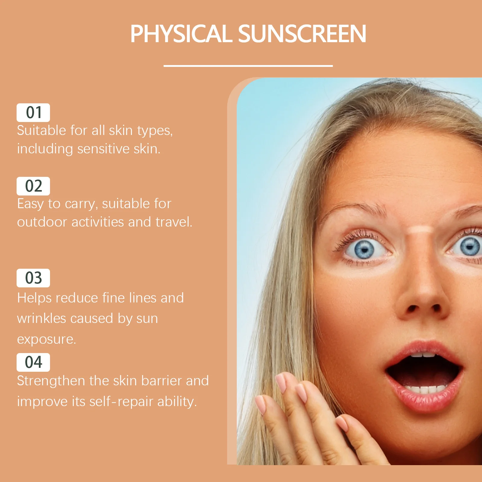 Clear sunscreen SPF 50+ PA+++ moisturizing sunscreen skin care hydrating nourishing summer daily