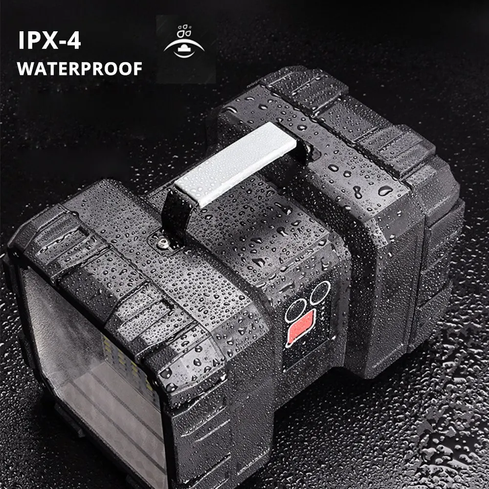 Camping High Power Led Flashlights Rechargeable Spotlights Searchlight Double Head With Powerful Lamp Bead Waterproof led flashlight