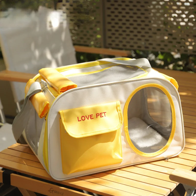 

Soft Pet Carriers Portable Breathable Foldable Bag Cat Dog Carrier Bags With Locking Safety Outgoing Travel Pets Handbag