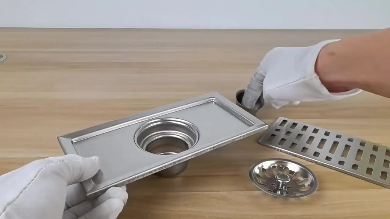 Решетка слива DUTRIEUX из нержавеющей стали 20х10 см