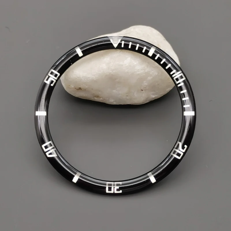 Flat Resin Aluminium Bezel Insert for Watch Cases - 39mmx32mm