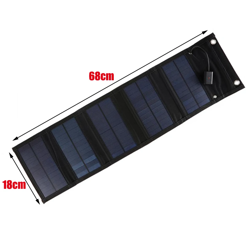 Caricatore Solare Pieghevole da 100W con Uscita USB 5V, Celle Solari Portatili per Ricarica Telefono, Casa, Campeggio, Escursionismo - Image 4