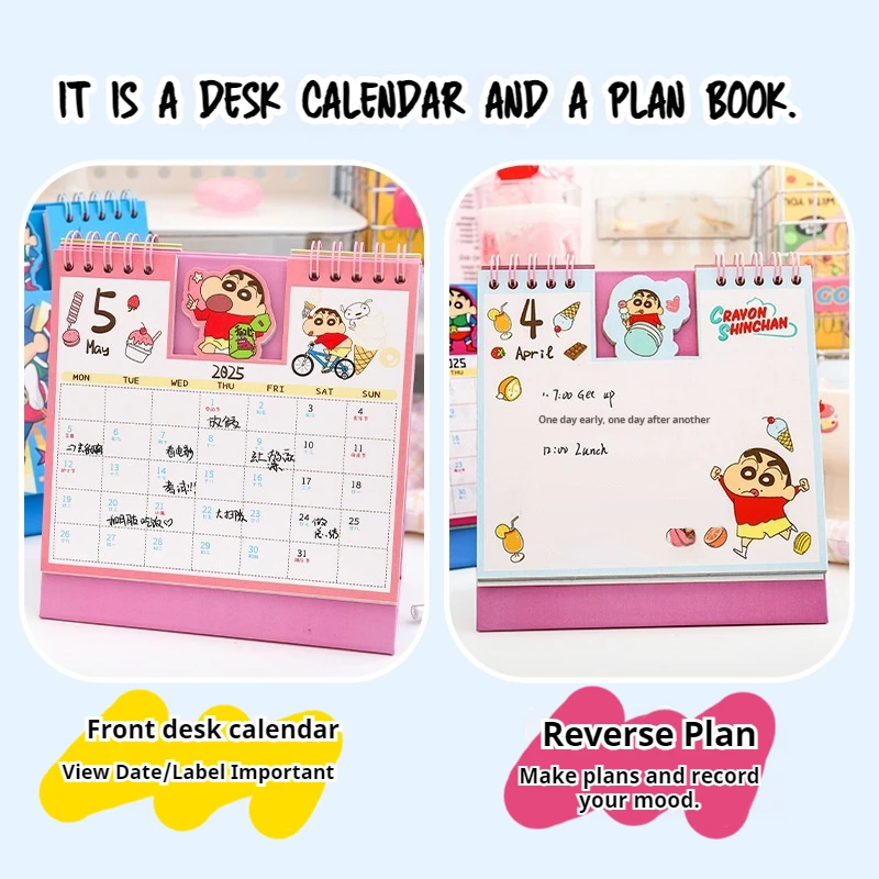 Desk Calendar Crayon Shin Chan Concave Convex Cartoon Ornament Plan Book