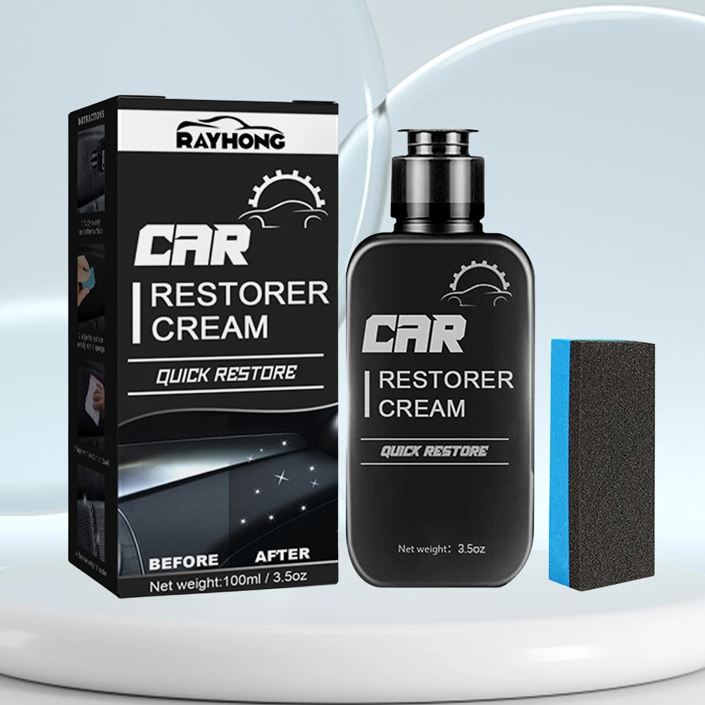 Plastic Parts Retreading Agent 100ml Car Plastic Parts Refurbish Agent Refreshing Coating Kit Car Interior Accessories