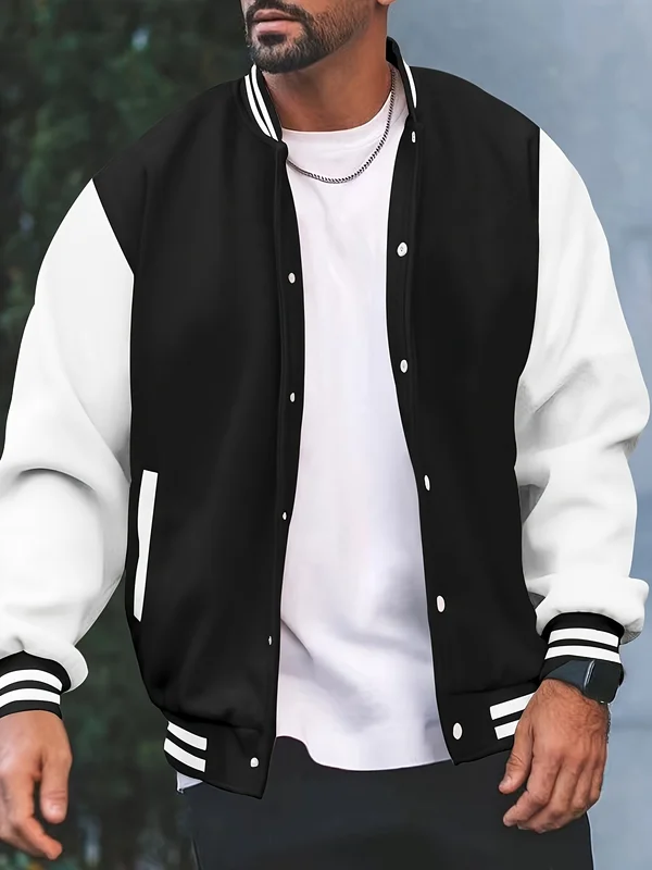 Autumn and Winter New Men's Fashion Buttons Fashion Versatile Multi-color Men's and Women's Streetwear Baseball Jacket