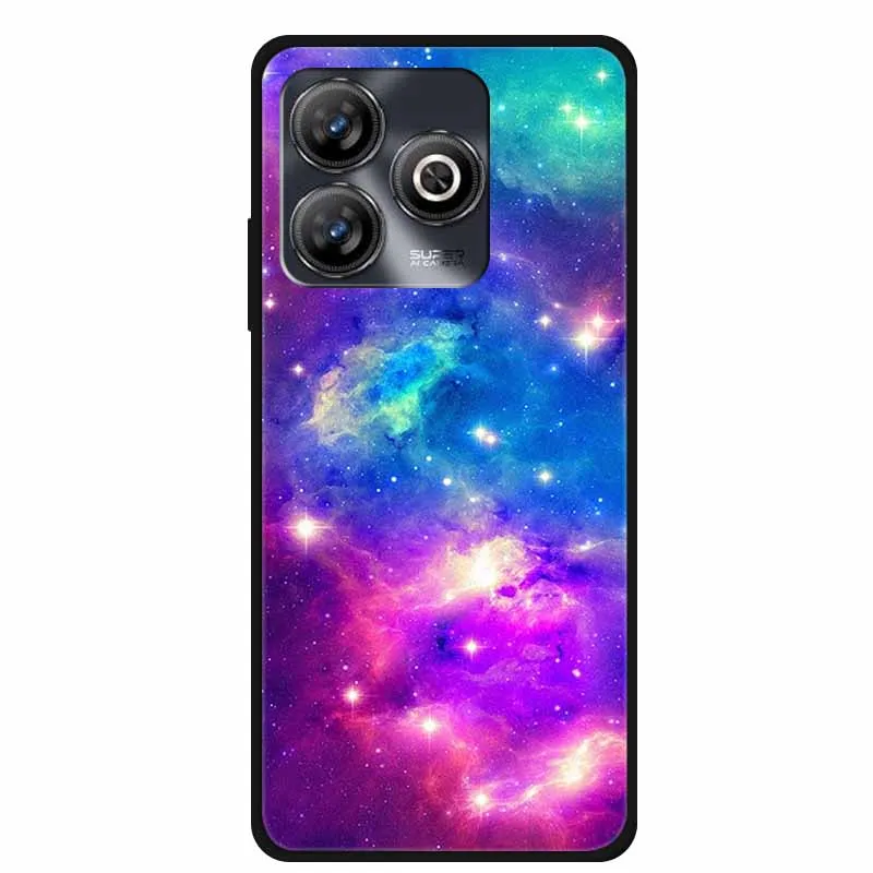 Fashion Painted Soft TPU Silicone Black Back Cover Case
