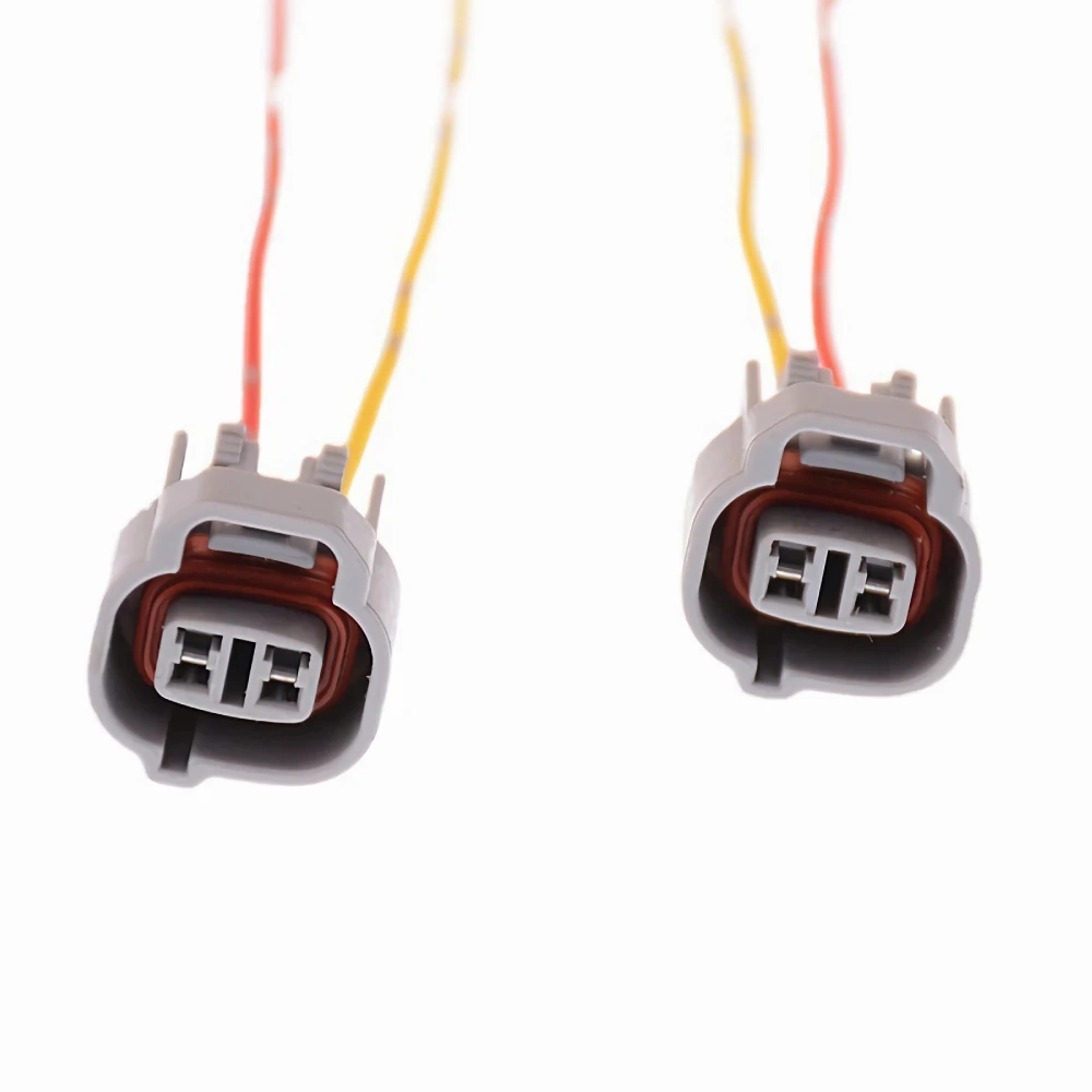 10Pcs 왼쪽 슬롯 2Pin 여성 커넥터 방수 자동차 안개 램프 소켓 전기 센서 와이어 하네스 플러그 도요타 액세서리