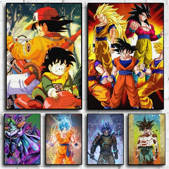 Anime japonês Pintura Canvas Dragon Ball Gohan Cartaz Dos Desenhos Animados  Imprimir Mural Pictures Wall Art Casa Decoração do Quarto das Crianças  Presentes - AliExpress