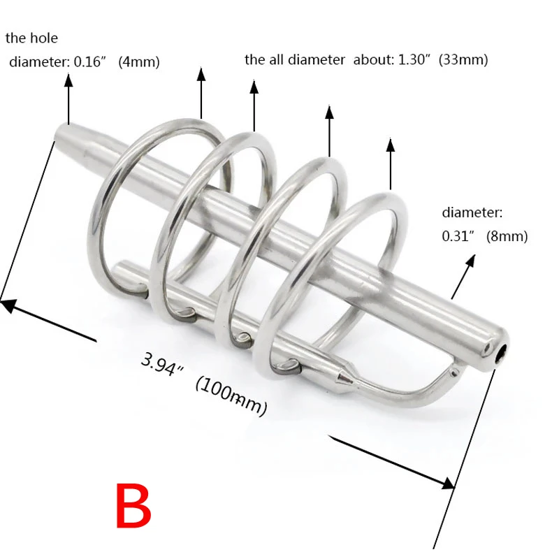 Scrotum Bondage Cock Rings Stainless Steel Chastity Urethral Plug Penis Insert Toy Urethral Sound Dilator Sex Toys For Men