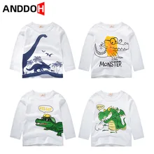 Ropa informal de dibujos animados para niños, camisetas de manga larga para niños, Tops de Boutique, 2T 7T, de otoño